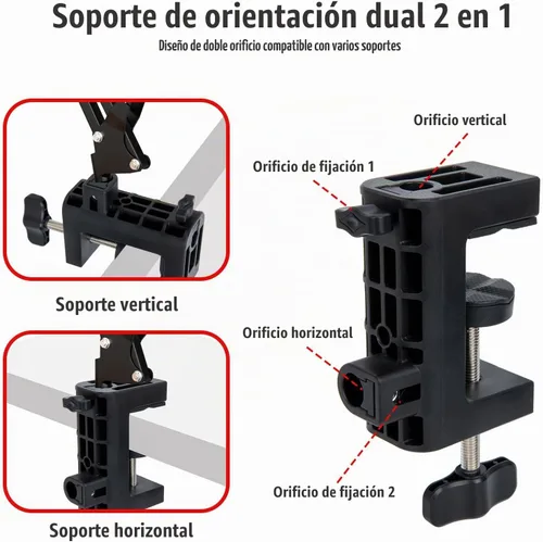 Vista 4 de Abrazadera de escritorio de metal para micrófono Suspensión Boom Scissor brazo soporte soporte con tornillo ajustable por SUNMON