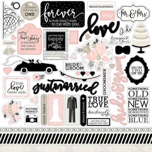 Vista 6 de Calcomanías de boda para álbumes de recortes, adorno romántico con vestido, pastel, diseño de flores, calcomanías para despedida de soltera, álbum