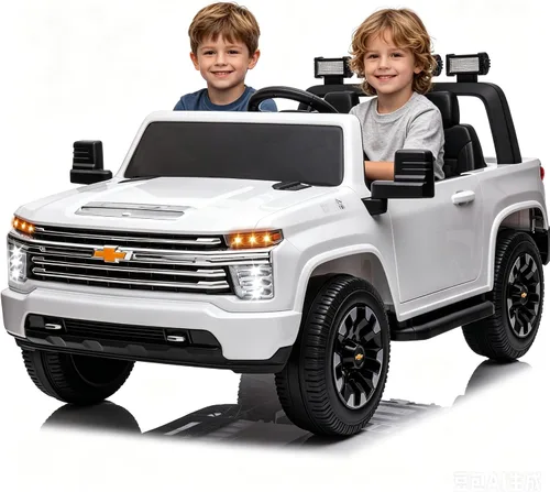 Vista 10 de Juguetes de paseo de 24 V para niños, Chevrolet Silverado de 2 plazas, auto Negro