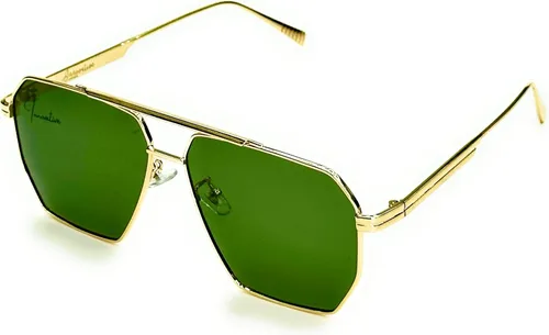 Vista 3 de Innovative Trendz Nuevas gafas de sol hexagonales polarizadas de gran tamaño para mujeres y hombres, sombras vintage UV400 Classic Large Metal