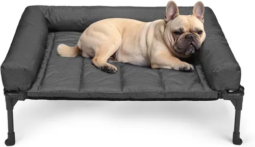 Vista 25 de Veehoo Cama Elevada Refrescante para Perro Añade Cojín Bolster Extraíble Impermeable Alfombrilla, Cuna Elevada para Mascotas con Malla Teslin