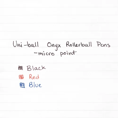 Vista 4 de uni-ball 60041 Onyx Roller Ball Stick Lápiz a base de tinte Tinta Azul Micro Docena