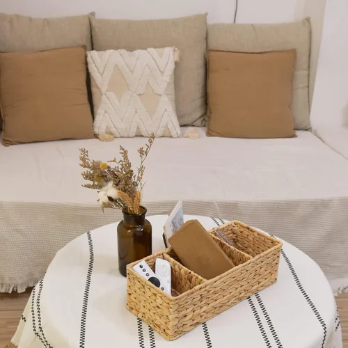 Vista 7 de StorageWorks Cesta de almacenamiento de mimbre - Soporte de papel higiénico para camiseta sin mangas