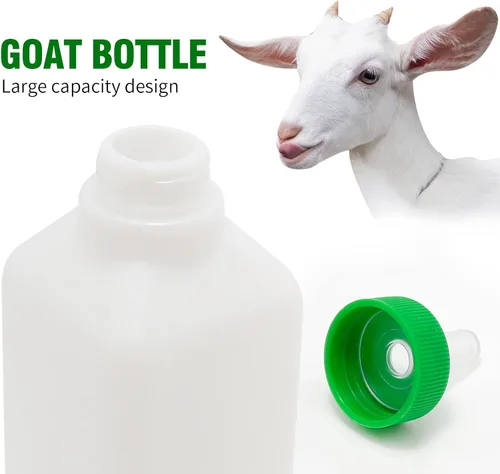 Vista 4 de Kit de botella de cordero de 28.7 fl oz con agarre de mano para animales de granja recién nacidos