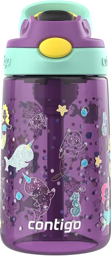 Vista 12 de Contigo Aubrey - Botella de agua para niños, paquete de 2, 20 onzas, azalea/jade y frambuesa azul. Azalea, tapa a prueba de derrames, apta