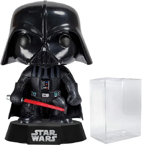 Vista 9 de POP Star Wars: Figura clásica de vinilo de Darth Vader 01 Funko Pop (incluye funda protectora compatible con caja de pop box), multicolor, 3.75