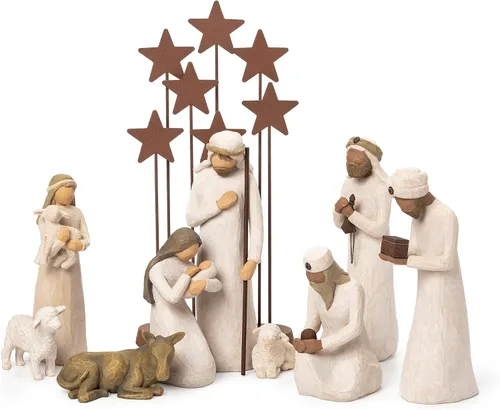 Vista 9 de 14 Unidades Figurillas de pesebre en madera de sauce