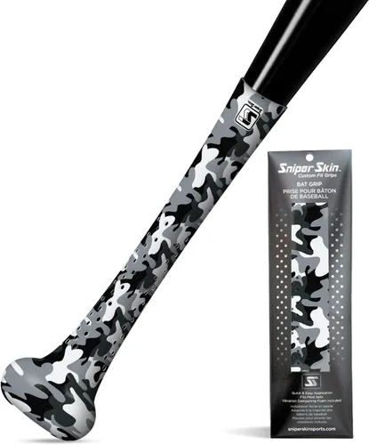 Vista 9 de SNIPER SKIN Baseball & Softball Bat Grip - Replacement Bat Grip Wrap - Easy Install, Strong, Waterproof, Tacked for Performance Negro