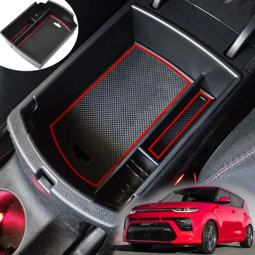 Vista 10 de TACORBO - Organizador de consola central compatible con KIA Soul 2020 2021 2022 2023 2024 2025, accesorios para reposabrazos y guantera
