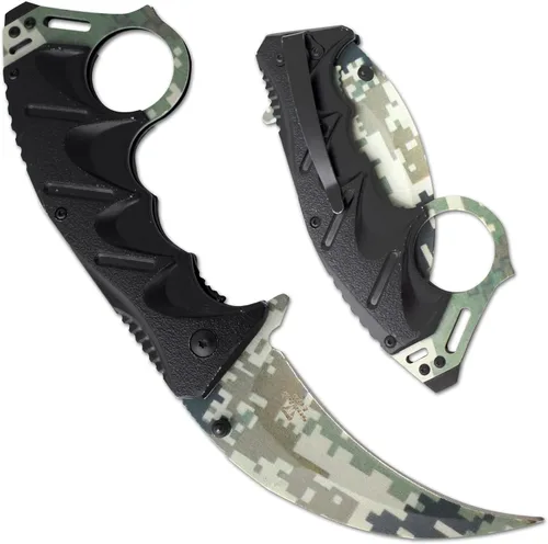 Vista 6 de Cuchillo de bolsillo Snake Eye Tactical para uso diario, estilo de apertura asistida, plegable EDC (Negro)