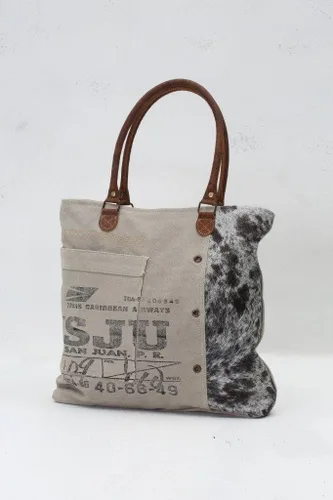 Vista 5 de Myra Bag Bolsa de lona reciclada de vida segmentada S-0705, Gris