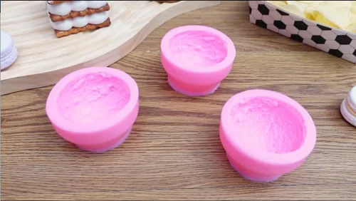 Vista 7 de Patelai Moldes de silicona con forma de bola de helado 3D para hornear
