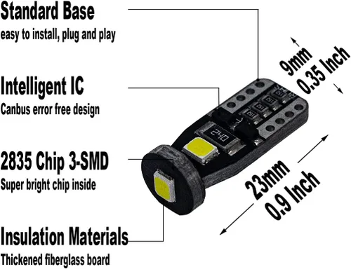 Vista 3 de Yoper Kit de luz LED para mapa de cúpula interior, compatible con placa de espejo de tocador Toyota Tacoma 2016-2021, blanco brillante 6000K