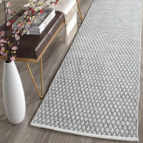 Vista 7 de Safavieh Boston - Colección BOS685A - alfombra de área de algodón, hecha a mano, color café, Algodón, Anaranjado