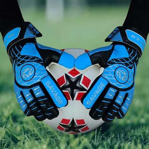 Vista 3 de K-LO Guantes de portero: Guantes de portero de fútbol Savage Rise (unisex, juvenil, niños y adultos) – Salvajes de dedos para protección Palma