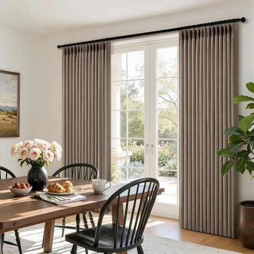 Vista 61 de Topfinel - Cortinas opacas plisadas de 96 pulgadas para dormitorio, 2 paneles Natural