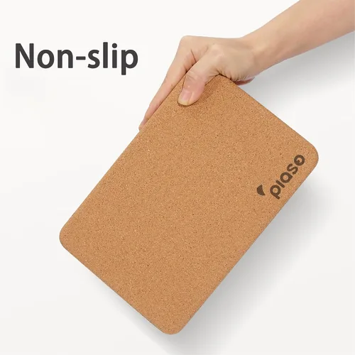 Vista 2 de Bloques de corcho para yoga, paquete de 2 unidades para pilates, bloques antideslizantes y de alta densidad para meditación, fitness y estiramiento