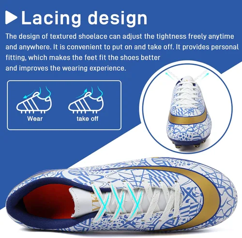 Vista 2 de Tacos de fútbol para hombre y mujer, zapatos de fútbol para interiores y exteriores AGTF