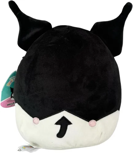 Vista 3 de Squishmallows - Peluche Kellytoy oficial, escuadrón Sanrio, de felpa blanda y aplastable, juguete de animal de peluche (Kuromi, 8 pulgadas)