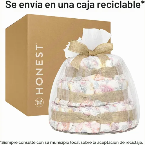 Vista 6 de The Honest Company Pastel de pañales, a base de plantas, flor de rosa