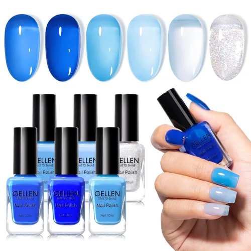 Vista 38 de GELLEN Juego de Esmalte de Uñas en 4 Colores Negro, Blanco, Gris & Base y Capa Superior, Esmalte de Uñas de Tendencia Otoño/Invierno Negro, Blanco