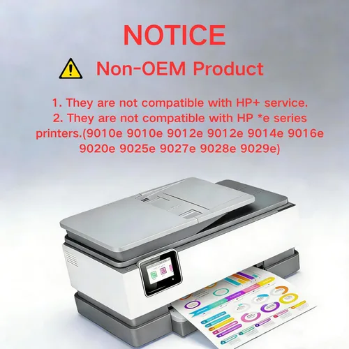 Vista 2 de Paquete combinado de cartuchos de tinta 962XL, repuesto compatible con cartuchos de tinta HP 962XL 962 para usar con impresoras HP OfficeJet Pro