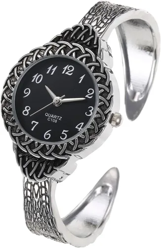 Vista 3 de Relojes para mujer, reloj de pulsera vintage para mujer, reloj de cuarzo de moda, fácil de leer, relojes de pulsera