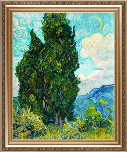 Vista 53 de IPIC - Campo de trigo con cuervos, reproducción artística de Vincent Van Gogh. Lienzo de giclée para decoración del hogar 10#F (20 x 16)