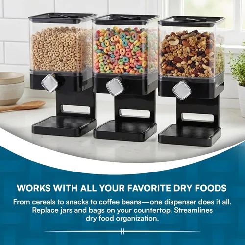 Vista 7 de Zevro Dispensador individual de comida seca edición compacta, Negro