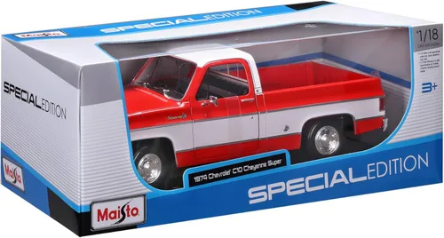 Vista 7 de Maisto 1:18 Edición Especial 1974 Chevrolet C10 Cheyenne Super