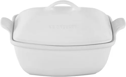 Vista 9 de Le Creuset Heritage - Cacerola de cerámica profunda con tapa, 4.5 qt., alcachofa