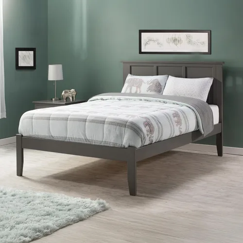 Vista 8 de Atlantic Furniture AR8621001 Madison - Cama de plataforma con tabla de pie abierto, tamaño individual, color espresso