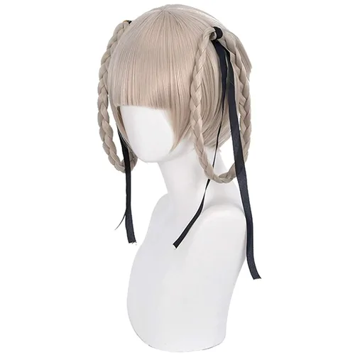 Vista 3 de Lusha Momobami Kirari Cosplay Pelucas Anime Kakegurui Juego de pelo sintético con gorra de peluca gratis