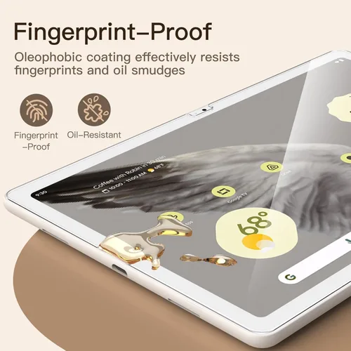 Vista 6 de JETech Protector de pantalla para tableta Google Pixel (11 pulgadas, modelo 2023), película de vidrio templado 9H, transparente HD, paquete de 2
