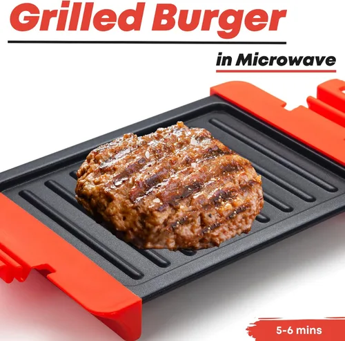 Vista 3 de Maconee Sandwichera para microondas Máquina de queso para parrilla de microondas Utensilios de cocina para tostadora de microondas Prensa