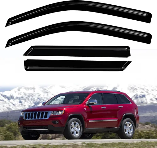 Vista 8 de 4 protectores de lluvia para Chevy Equinox 2010-2017, viseras de ventana, deflectores, parasoles, cinta de ventilación en canal hacia fuera
