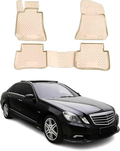 Vista 10 de OMAC Alfombrillas de Carga para Mercedes Clase E W210 Sedán 1996-2002 Goma TPE Negra