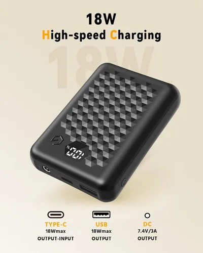 Vista 2 de MNZZ Cargador de batería portátil de capacidad recargable de 7.4 V 14000 mAh para chaquetas calentadas de grafeno, chalecos calefactados con entrada