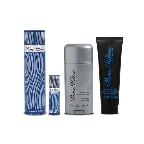 Vista 2 de Paris Hilton Eau de Toilette Colonia para hombre Set de regalo de 4 piezas