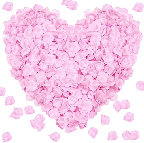 Vista 16 de Pyrrhiax 1000 pétalos de rosa artificiales, pétalos de rosa falsos para noches románticas, bodas, propuestas de decoración de flores de aniversario