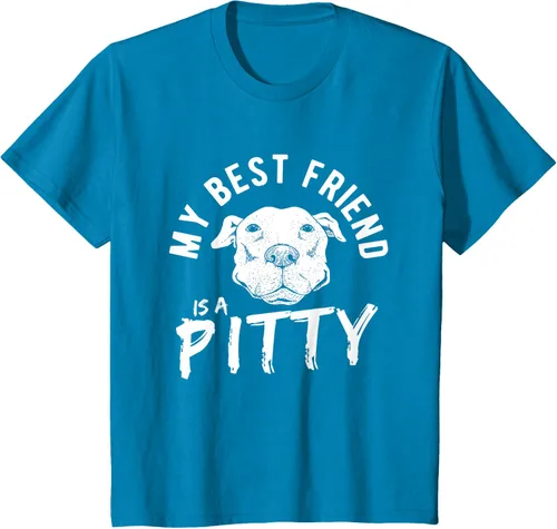 Vista 56 de My Best Friend Is A Pitty Pitties Pitbull - Camiseta Negro