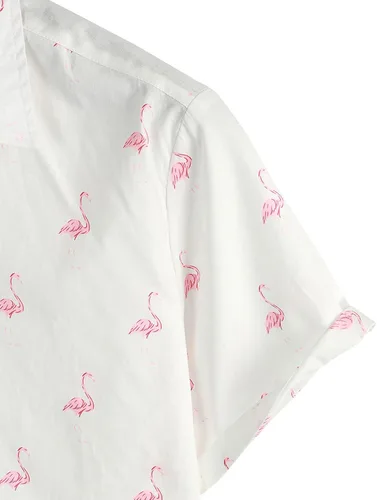 Vista 4 de VATPAVE - Camisas hawaianas de 100% algodón para hombre, de manga corta, con botones, para playa, camisas de verano casuales