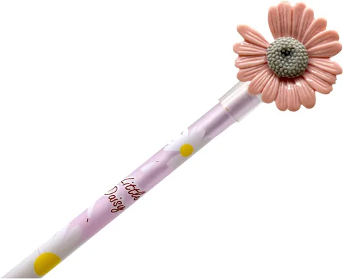 Vista 6 de 12 bolígrafos de gel con diseño floral de margaritas de 0.020 in, tinta negra para escuela, oficina, fiesta, cumpleaños, Navidad