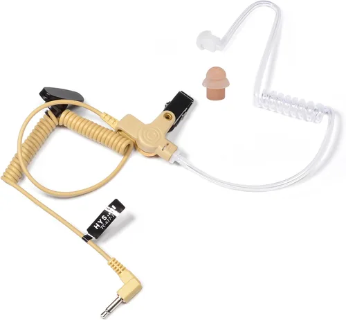 Vista 9 de HYS Auricular de 0.138 in 1 cable solo escucha, receptor/escucha SOLO auricular de vigilancia con punta de oído de silicona para radios