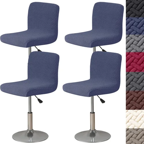 Vista 21 de HFCNMY Fundas para Taburetes de Bar con Respaldos, Paquete de 2 Fundas Elásticas para Sillas de Taburete de Bar, Fundas para Taburetes de Bar
