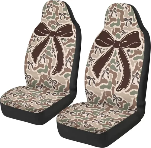 Vista 47 de Juego de 2 fundas de asiento delantero de automóvil, con diseño de bandera estadounidense, juego de 2 accesorios automotrices extraíbles, ajuste