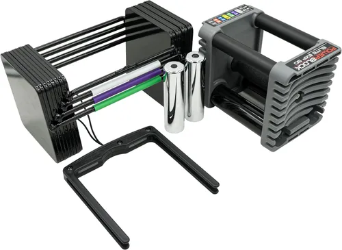 Vista 4 de PowerBlock Elite EXP - Mancuernas ajustables, se venden en pares, etapa 1, mancuernas de 5 a 50 libras, construcción de acero duradero