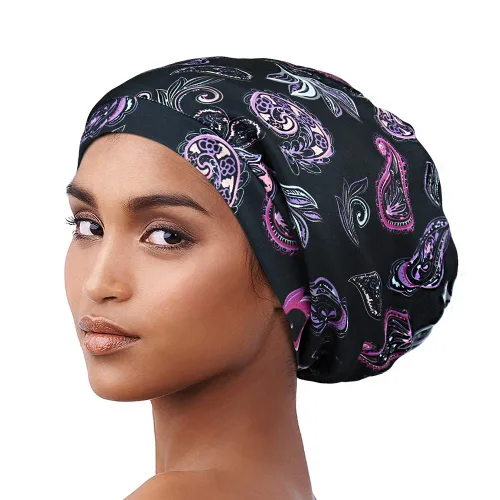 Vista 36 de Alnorm - Gorro con forro de satén y suave banda elástica para hombres y mujeres, talla única Se ajusta a la mayoría