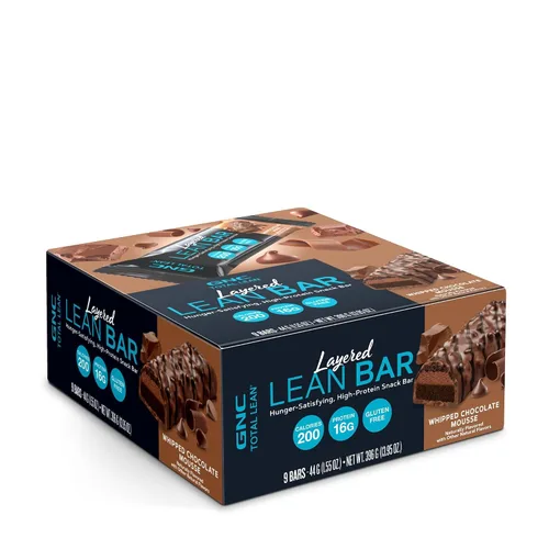Vista 6 de GNC Total Lean Bar Barra de comida con alto contenido de proteínas y satisfying con hambre Yogur de arándanos 5 barras