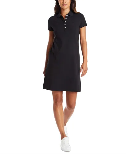 Vista 2 de Nautica Vestido polo de algodón elástico de manga corta para mujer